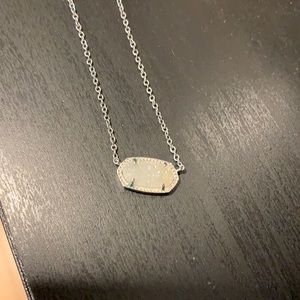 Kendra Scott silver druzy necklace